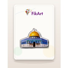 FikArt Mescid-I Aksa Mavi Broş