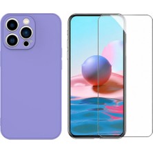 Tekno Grup Iphone 13 Pro Kılıf Içi Kadife Yumuşak Lansman Kılıf-Lila + Cam Ekran Koruyucu