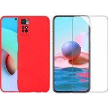 Tekno Grup Xiaomi Redmi Note 11 Pro 5g Kılıf  Içi Kadife Yumuşak Lansman Kılıf-Kırmızı + Cam Ekran Koruyucu