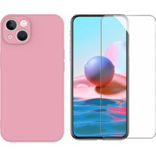 Tekno Grup Iphone 13 Kılıf Içi Kadife Yumuşak Lansman Kılıf-Pembe + Cam Ekran Koruyucu