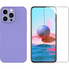 Tekno Grup Iphone 13 Pro Max Kılıf Içi Kadife Yumuşak Lansman Kılıf-Lila + Cam Ekran Koruyucu