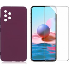Tekno Grup Galaxy A32 4g Kılıf Içi Kadife Yumuşak Lansman Kılıf-Koyu Mor + Cam Ekran Koruyucu