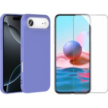 Tekno Grup Iphone 17 Air Kılıf Içi Kadife Yumuşak Lansman Kılıf-Lila + Cam Ekran Koruyucu
