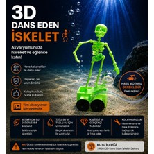 3D Dans Eden Iskelet Akvaryum Dekoru (Neon Yeşili Renk)