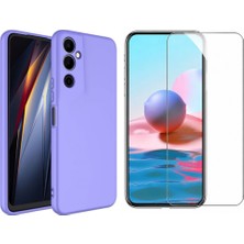 Tekno Grup Tecno Pova Neo 2 Kılıf Içi Kadife Yumuşak Lansman Kılıf-Lila + Cam Ekran Koruyucu
