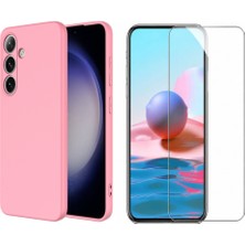 Tekno Grup Galaxy A56 Kılıf Içi Kadife Yumuşak Lansman Kılıf-Pembe + Cam Ekran Koruyucu