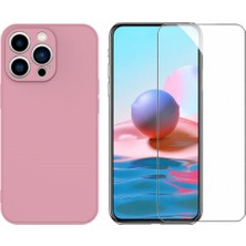 Tekno Grup Iphone 13 Pro Max Kılıf Içi Kadife Yumuşak Lansman Kılıf-Koyu Pembe + Cam Ekran Koruyucu