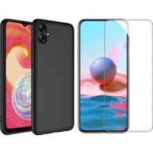 Tekno Grup Galaxy A04E Kılıf Içi Kadife Yumuşak Lansman Kılıf-Siyah + Cam Ekran Koruyucu