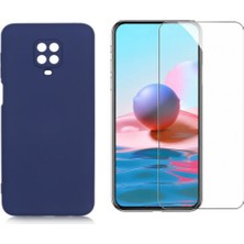 Tekno Grup Xiaomi Redmi Note 9s Kılıf  Içi Kadife Yumuşak Lansman Kılıf-Lacivert + Cam Ekran Koruyucu