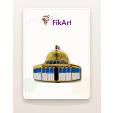 FikArt Kubbetü's-Sahra Altın Renk Broş