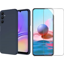 Tekno Grup Galaxy A55 Kılıf Içi Kadife Yumuşak Lansman Kılıf-Lacivert + Cam Ekran Koruyucu