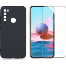 Tekno Grup Xiaomi Redmi Note 8 Kılıf  Içi Kadife Yumuşak Lansman Kılıf-Siyah + Cam Ekran Koruyucu