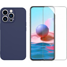 Tekno Grup Iphone 13 Pro Max Kılıf Içi Kadife Yumuşak Lansman Kılıf-Lacivert + Cam Ekran Koruyucu