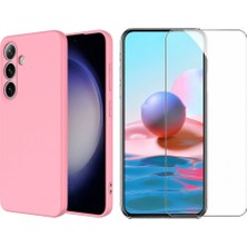 Tekno Grup Galaxy S24 Plus Kılıf Içi Kadife Yumuşak Lansman Kılıf-Pembe + Cam Ekran Koruyucu