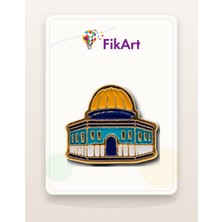 FikArt Kubbetü's-Sahra Mavi Broş