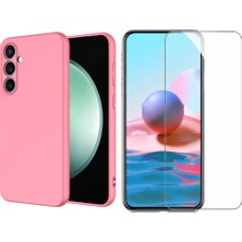 Tekno Grup Galaxy S23 Fe Kılıf Içi Kadife Yumuşak Lansman Kılıf-Pembe + Cam Ekran Koruyucu
