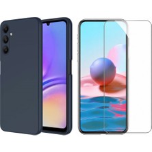 Tekno Grup Galaxy A15 Kılıf Içi Kadife Yumuşak Lansman Kılıf-Lacivert + Cam Ekran Koruyucu