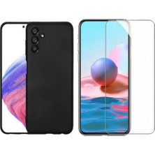 Tekno Grup Galaxy A04S Kılıf Içi Kadife Yumuşak Lansman Kılıf-Siyah + Cam Ekran Koruyucu