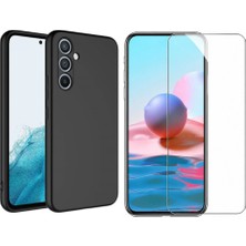 Tekno Grup Galaxy A34 Kılıf Içi Kadife Yumuşak Lansman Kılıf-Siyah + Cam Ekran Koruyucu