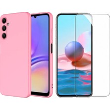 Tekno Grup Galaxy A25 Kılıf Içi Kadife Yumuşak Lansman Kılıf-Pembe + Cam Ekran Koruyucu