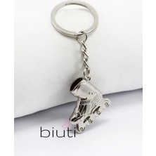 Biuti Üç Boyutlu Metal Paten Anahtarlık, Hediyelik Çanta Süsü