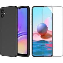 Tekno Grup Galaxy A06 Kılıf Içi Kadife Yumuşak Lansman Kılıf-Siyah + Cam Ekran Koruyucu