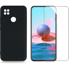 Tekno Grup Xiaomi Redmi 9c Kılıf  Içi Kadife Yumuşak Lansman Kılıf-Siyah + Cam Ekran Koruyucu