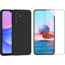 Tekno Grup Galaxy A57 Kılıf Içi Kadife Yumuşak Lansman Kılıf-Siyah + Cam Ekran Koruyucu