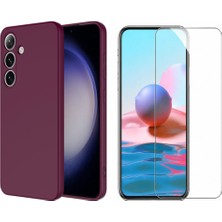 Tekno Grup Galaxy A36 Kılıf Içi Kadife Yumuşak Lansman Kılıf-Koyu Mor + Cam Ekran Koruyucu