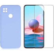 Tekno Grup Xiaomi Redmi 9c Kılıf  Içi Kadife Yumuşak Lansman Kılıf-Lila + Cam Ekran Koruyucu