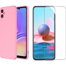 Tekno Grup Galaxy A06 Kılıf Içi Kadife Yumuşak Lansman Kılıf-Pembe + Cam Ekran Koruyucu