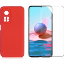 Tekno Grup Xiaomi Mi 10T Pro 5g Kılıf  Içi Kadife Yumuşak Lansman Kılıf-Koyu Pembe + Cam Ekran Koruyucu