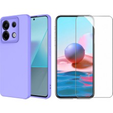 Tekno Grup Xiaomi Redmi Note 13 Pro 5g Kılıf  Içi Kadife Yumuşak Lansman Kılıf-Lila + Cam Ekran Koruyucu