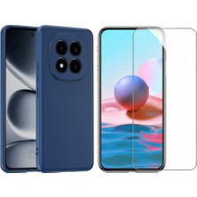 Tekno Grup Xiaomi Redmi Note 15 Pro 5g Kılıf  Içi Kadife Yumuşak Lansman Kılıf-Lacivert + Cam Ekran Koruyucu