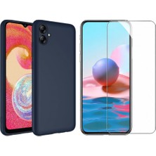 Tekno Grup Galaxy A04E Kılıf Içi Kadife Yumuşak Lansman Kılıf-Lacivert + Cam Ekran Koruyucu
