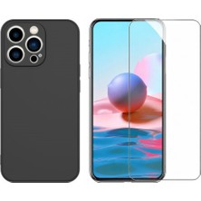 Tekno Grup Iphone 13 Pro Kılıf Içi Kadife Yumuşak Lansman Kılıf-Siyah + Cam Ekran Koruyucu