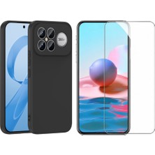 Tekno Grup Xiaomi Poco F8 Ultra Kılıf  Içi Kadife Yumuşak Lansman Kılıf-Siyah + Cam Ekran Koruyucu