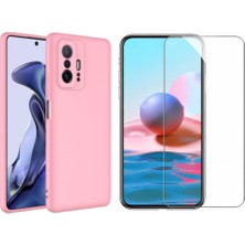 Tekno Grup Xiaomi Mi 11T 5g Kılıf  Içi Kadife Yumuşak Lansman Kılıf-Açık Pembe + Cam Ekran Koruyucu