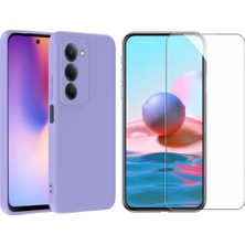Tekno Grup Xiaomi Redmi 15 Kılıf  Içi Kadife Yumuşak Lansman Kılıf-Lila + Cam Ekran Koruyucu