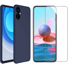 Tekno Grup Tecno Camon 19 Neo Kılıf Içi Kadife Yumuşak Lansman Kılıf-Lacivert + Cam Ekran Koruyucu