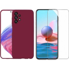 Tekno Grup Galaxy A53 5g Kılıf Içi Kadife Yumuşak Lansman Kılıf-Koyu Mor + Cam Ekran Koruyucu