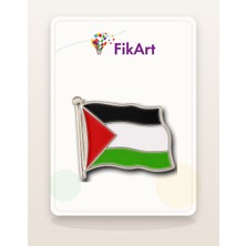 FikArt Filistin Bayrağı Mini Broş