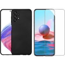 Tekno Grup Galaxy A33 5g Kılıf Içi Kadife Yumuşak Lansman Kılıf-Siyah + Cam Ekran Koruyucu