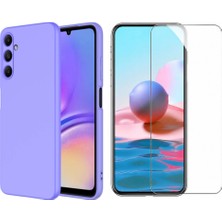 Tekno Grup Galaxy A35 Kılıf Içi Kadife Yumuşak Lansman Kılıf-Lila + Cam Ekran Koruyucu