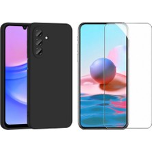 Tekno Grup Galaxy A37 Kılıf Içi Kadife Yumuşak Lansman Kılıf-Siyah + Cam Ekran Koruyucu