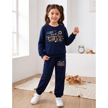 Lyzalüxen Cute Baskılı  Kız Çocuk Eşofman Takım