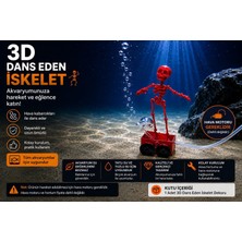 3D Dans Eden Iskelet Akvaryum Dekoru (Kırmızı Renk)