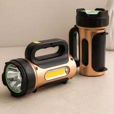 Semel 10W Solar & USB Şarjlı 2in1 El Feneri - Renkli Smd LED