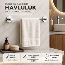 Anza Home Krom Uzun Havluluk Paslanmaz