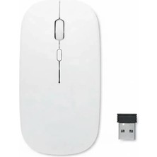 Ematcrt Kablosuz Mouse Fare Şarjlı Bluetooth Wireless Çift Modlu Sessiz ( Lisinya )
